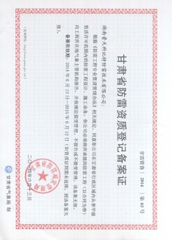 省防雷資質(zhì)等級備案證書